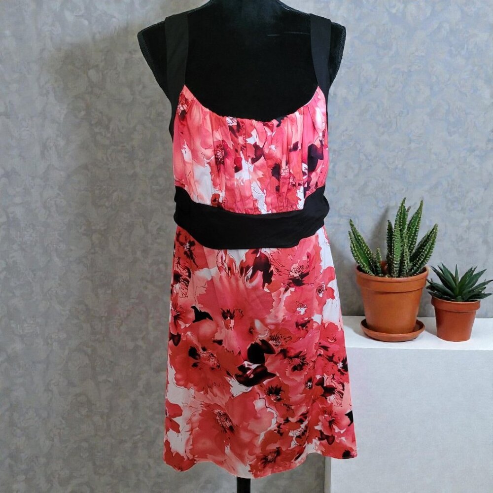 NWT's B-Smart Pink & Red Floral Halter Style Dress Size 20W